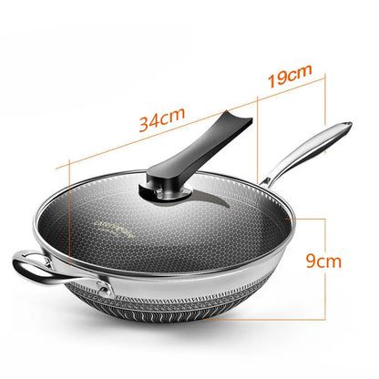 Stainless Steel Wok with Lid Simple Versatile Cooking