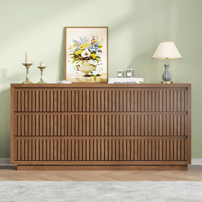 Fluted 9-Drawer Dresser Adds Vintage Charm, Storage & Style