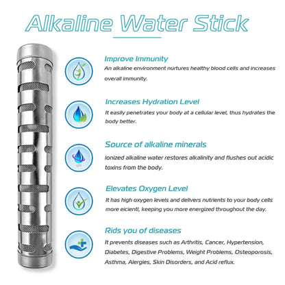 PH Ionizing Alkalizer Mineral Purifier Wand. Naturally Increases PH Levels and Decreases Oxidation-Reduction Potential