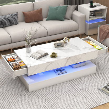 LED‑Lit Hidden Storage Modern Coffee Table that Transforms Your Living Room