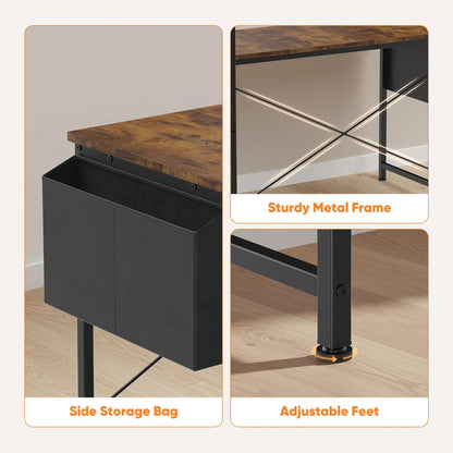 Modern Corner Workstation with Integrated Shelving. This Piece Creates a Refined, Functional Workspace