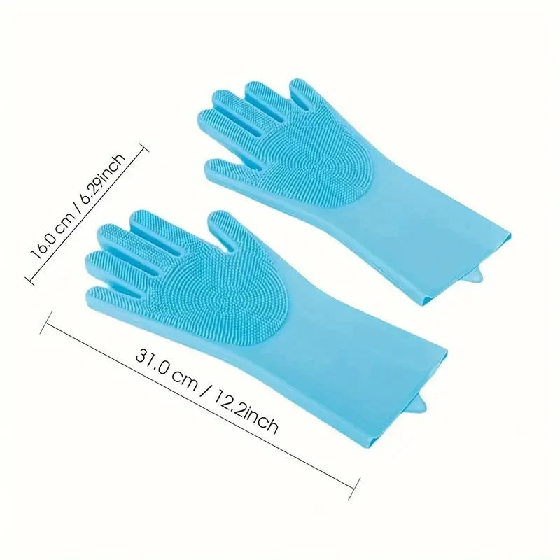Scrub Cleaning Gloves: All-Purpose - Kitchen Cleaning, Veggie Washing & Pet Baths