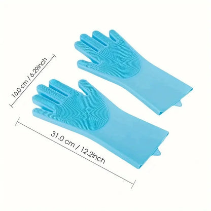 Scrub Cleaning Gloves: All-Purpose - Kitchen Cleaning, Veggie Washing & Pet Baths