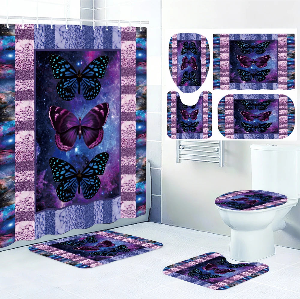 Butterfly Bathroom Four-piece Set