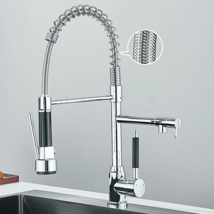 Pull Down Dual Spout Faucet Enhances Convenience, Style & Functionality