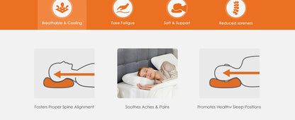 Standard Size Memory Foam Pillows Ventilated Cooling with Removable Washable Cover