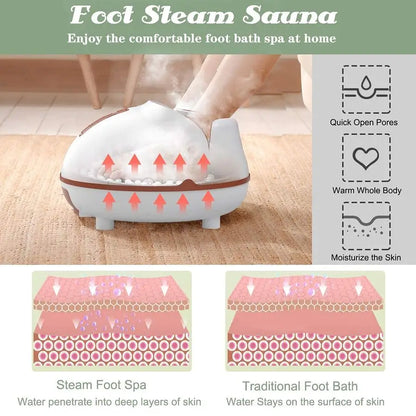 Enjoy Spa-Level Foot Relief at Home with Fast-Heating Steam, Adjustable Warmth & Calming Massage