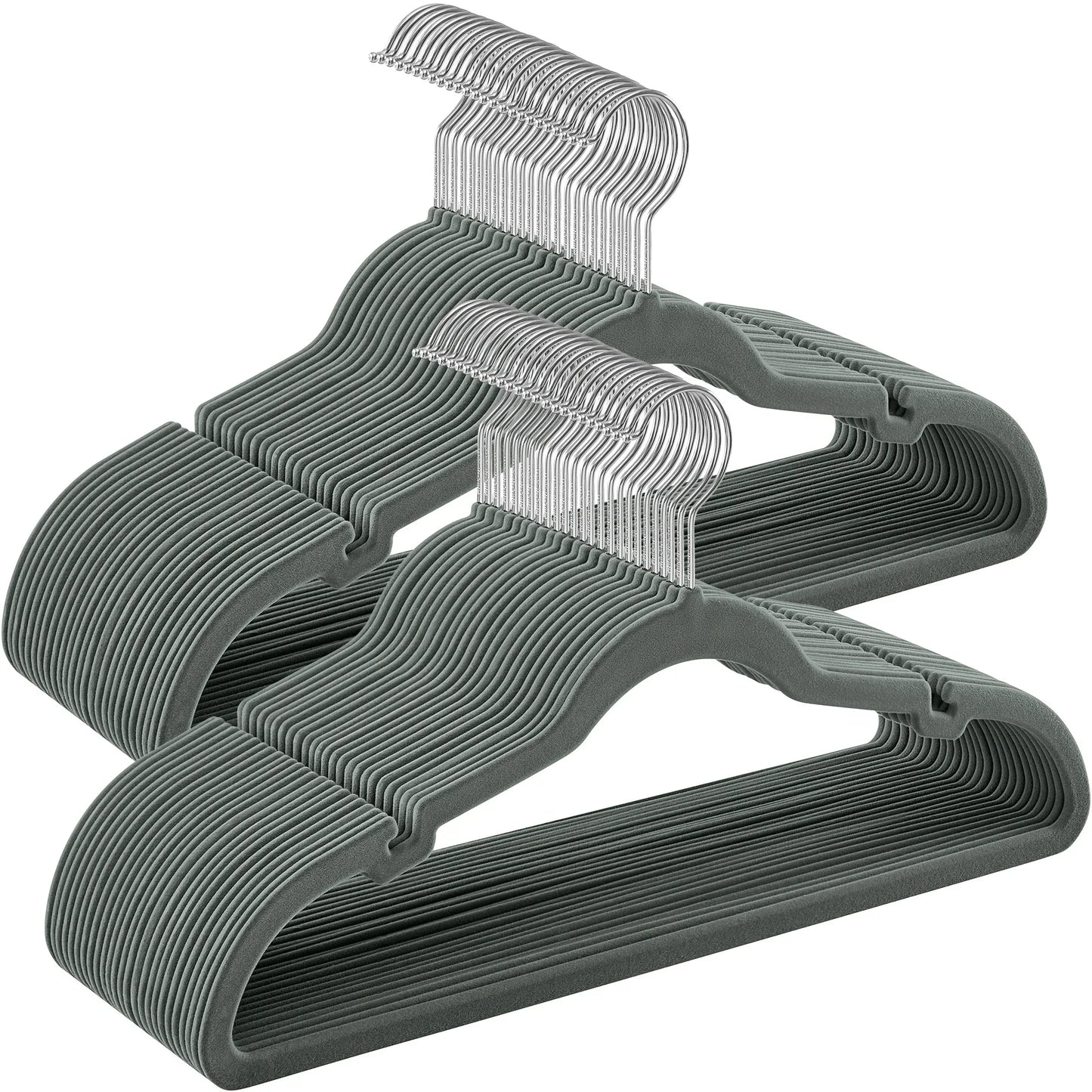 Velvet Clothes Hangers 30/50 Pack Non-Slip with Shoulder Notches 360° Swivel Hook