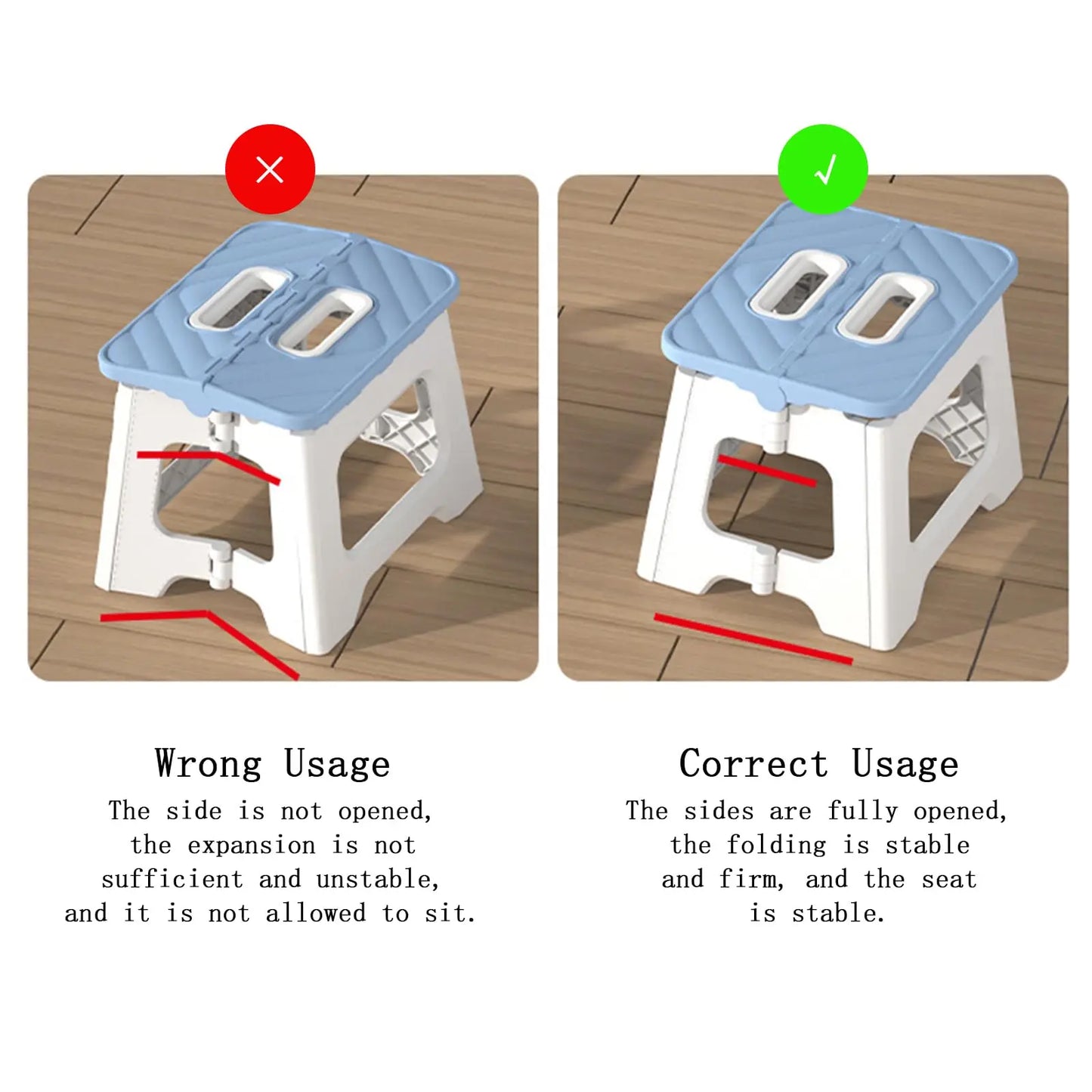 Slip-Resistant Sturdy Lightweight Folding Step Stool