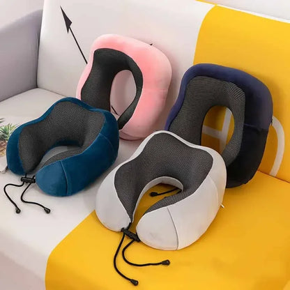Soft U‑Shaped Memory Foam Pillow for Comfy Travel Rest