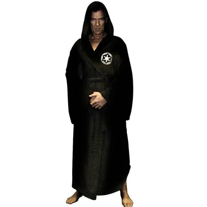 Hooded Warm Male Flannel Robe